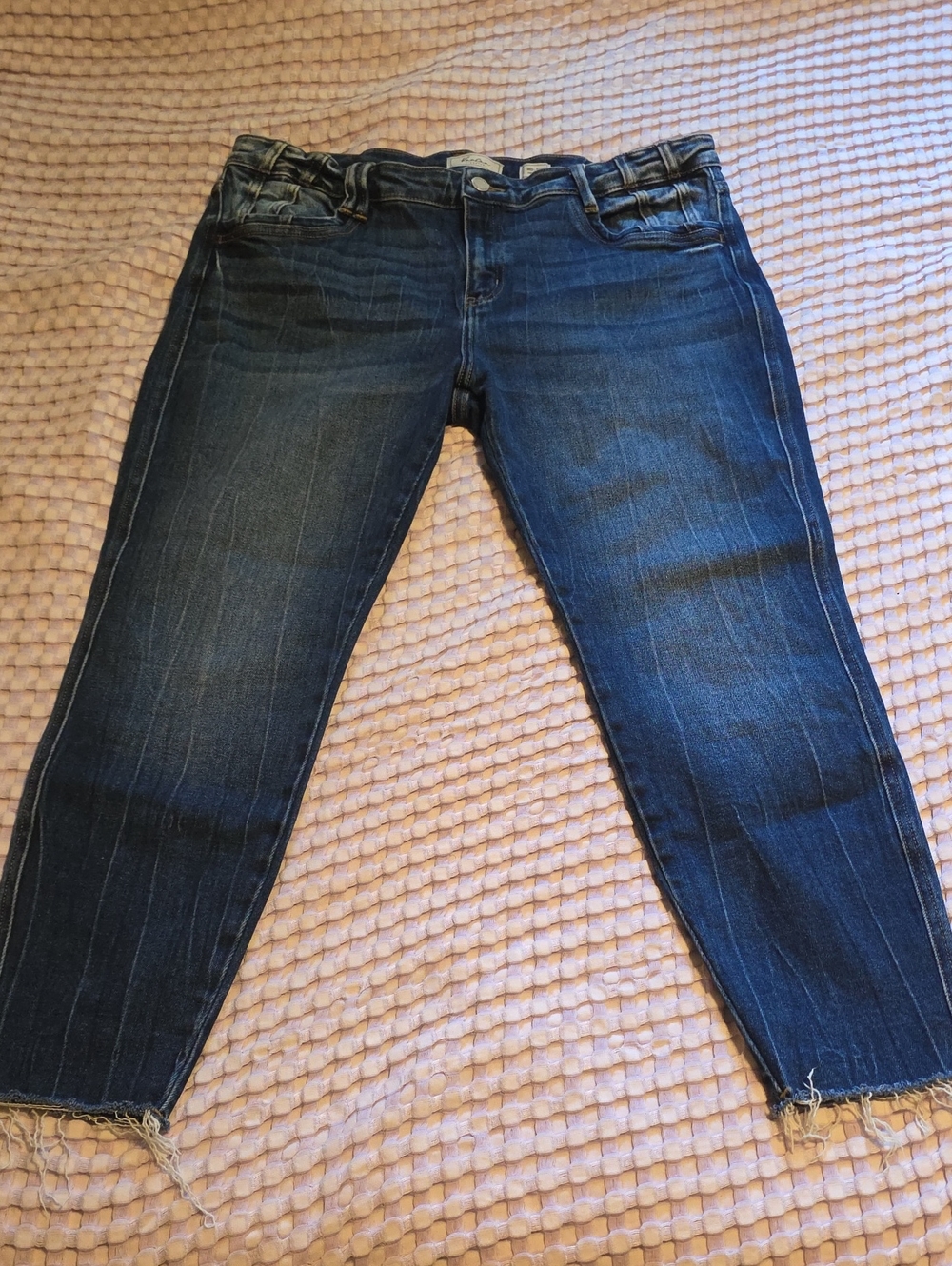 KanCan Blue Mid-Rise Denim Jeans with Contrast Stitching